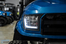 Blue golf cart headlight.