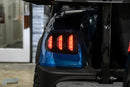 Blue golf cart taillight.