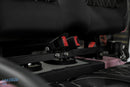 Black seatbelt buckles.