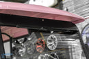 Pink golf cart roof.
