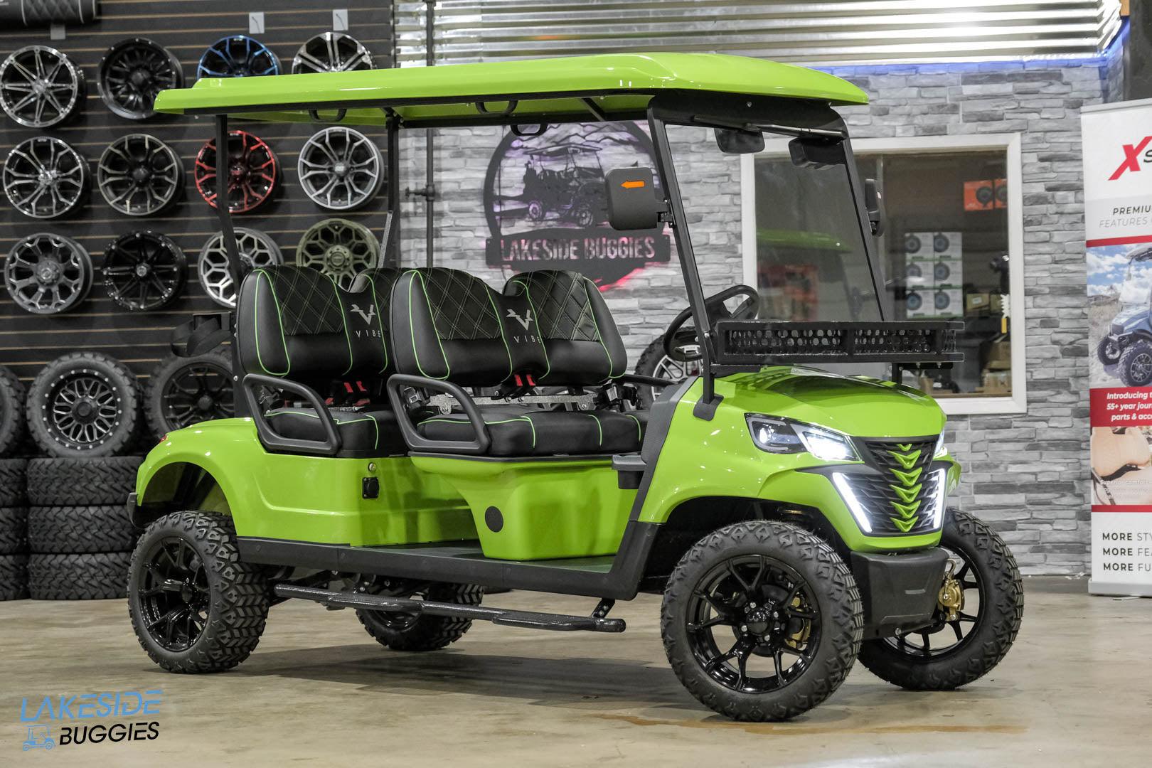 2024 VIBE EV4 FORWARD FACING 4 PASSENGER GOLF CART - LIME GREEN - Oceanside Golf Cars