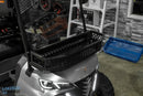 Black golf cart basket.