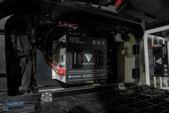Black lithium battery pack.