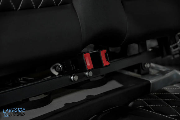 Black seatbelt receiver.