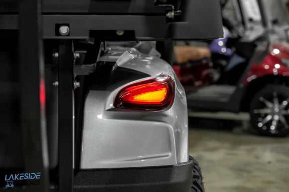Illuminated golf cart taillight.