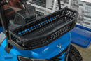 Black metal golf cart basket.