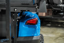 Blue golf cart taillight.