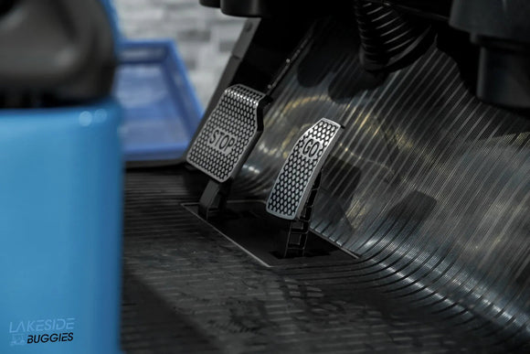Golf cart pedals.