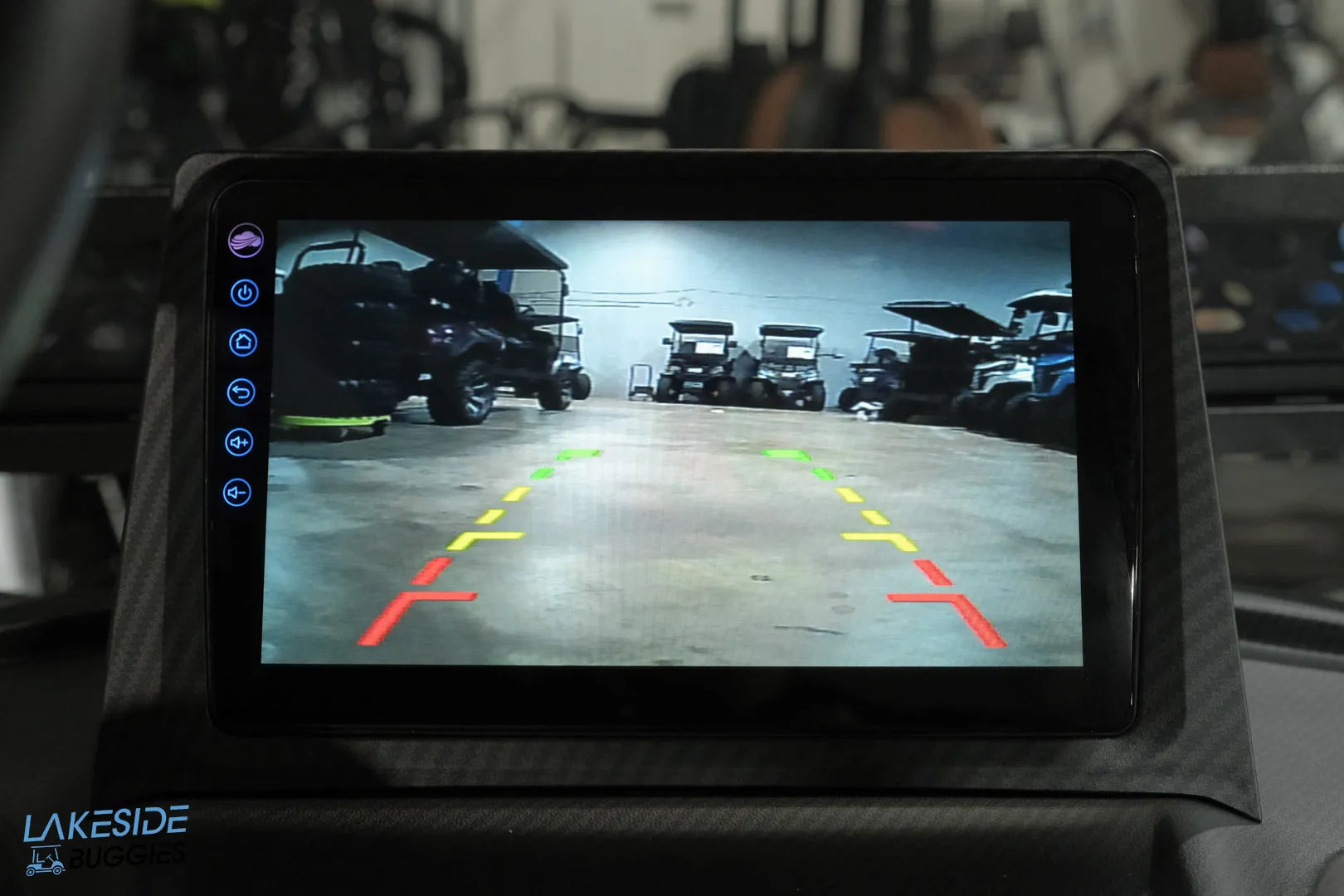 Rearview camera display.