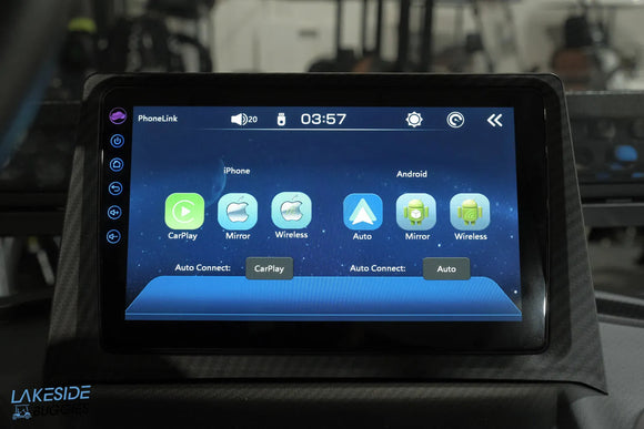 Car dashboard display screen.