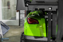 Lime green golf cart rear.