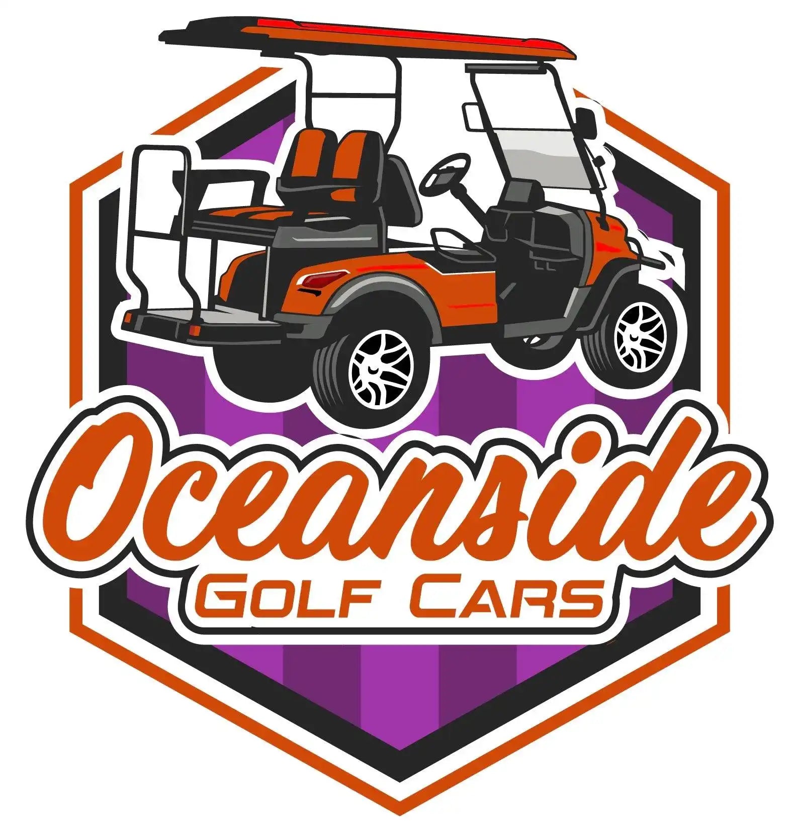 Orange golf cart logo.