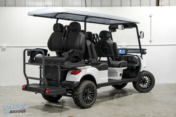 2025 Vibe EV - FLEX 6 - Lifted Golf Cart White Metallic