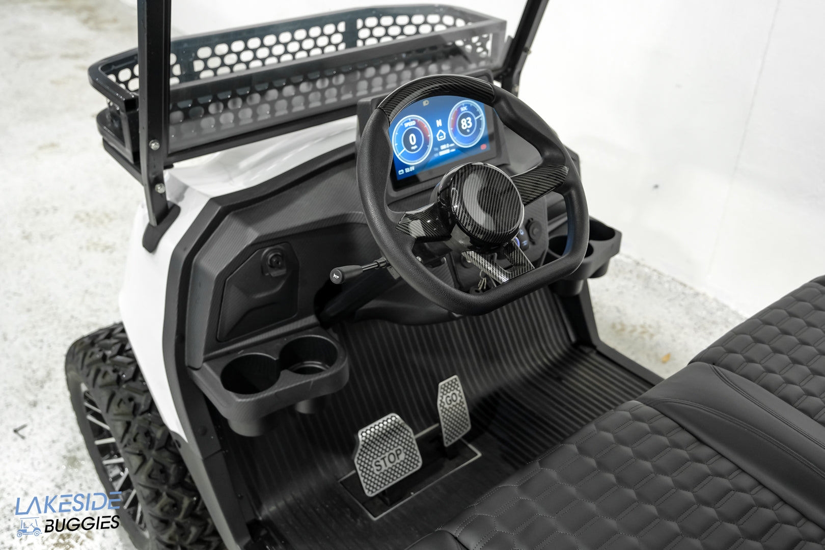 2025 Vibe EV - FLEX 4F - Lifted Golf Cart Arctic White