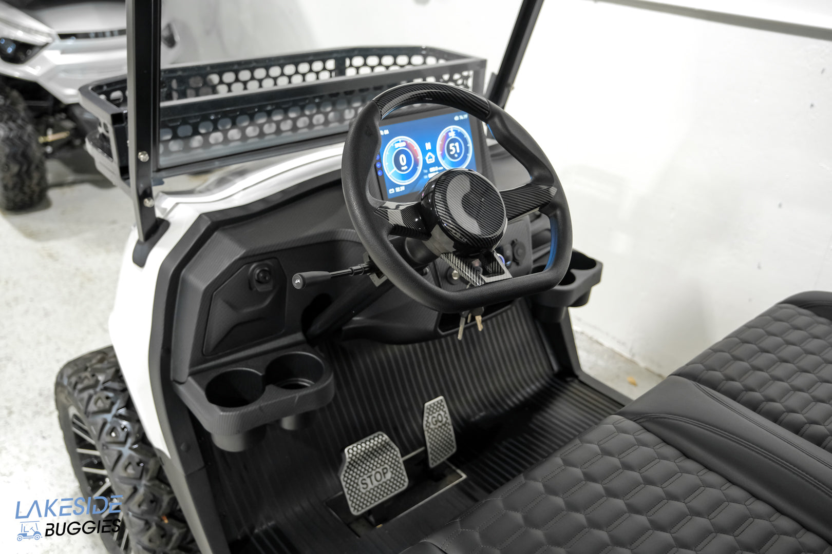 2025 Vibe EV - FLEX 6 - Lifted Golf Cart White Metallic